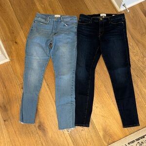 Frame Denim Women’s Skinny Jeans - Light Blue & Dark Blue
